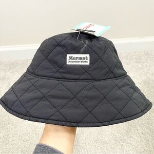 NWT Marmot Mountain Works Matador Black Quilted Bucket Hat Unisex Outdoors